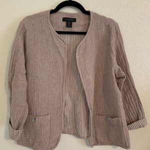 LINEN/COTTON BLEND Tahari Jacket Size Large